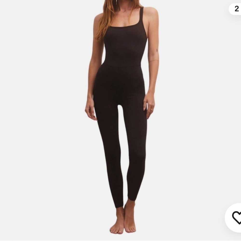 Z Supply go for it rib jumpsuit in Black